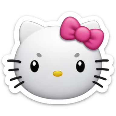 Hello kitty face from the kids show sticker