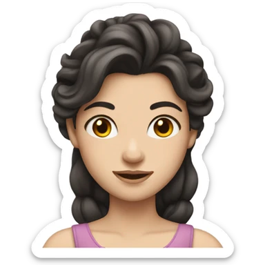 Princess- Fair skin- Long dark hair sticker