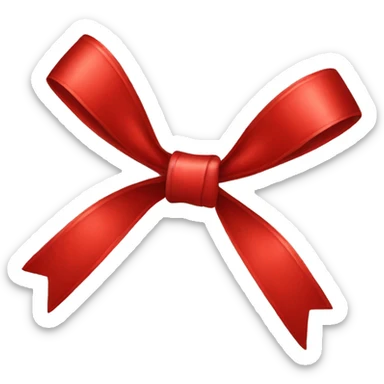 Red bow sticker