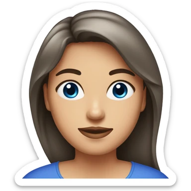 Pastèque avec une femme brune aux yeux bleus sticker