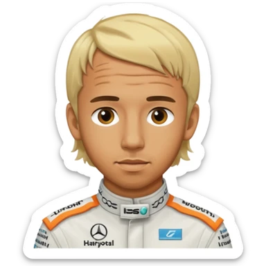 lewis hamilton blonde hair sticker