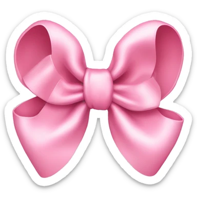 Baby pink bow sticker