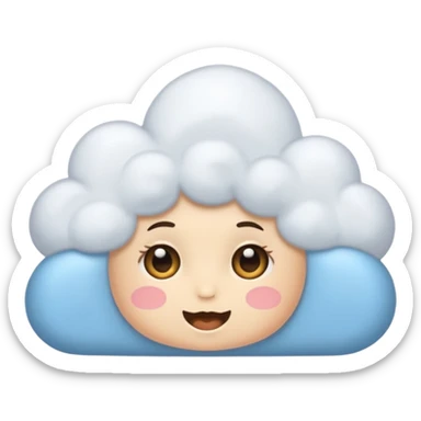 hazme una nube cute para mi tiendas de variedades femenina sticker