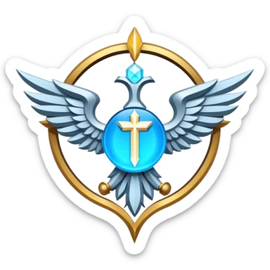 dominus' emblem with a touch of light blue sticker