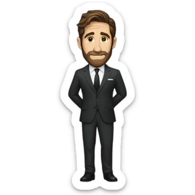 jake gyllenhaal wearing suit sticker