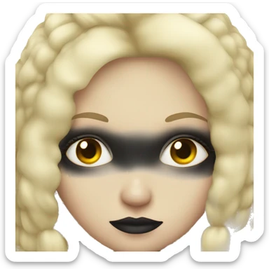 Gothic girl with blonde hair sticker