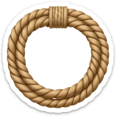 a straight rope cut in the center   sticker