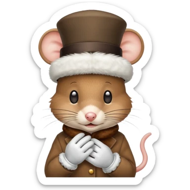 mouse wearing hat sticker