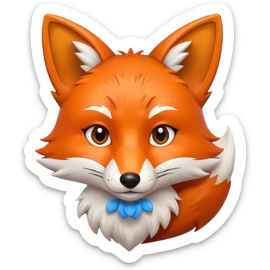 Fox minimalistic sexy sticker