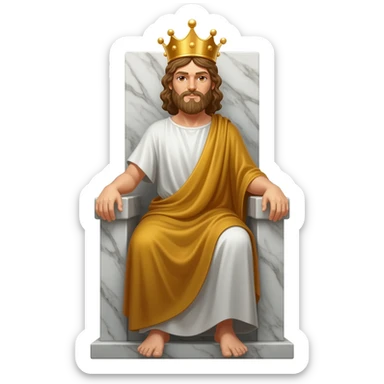 ancient god on a throne sticker