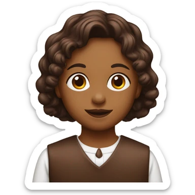 A flat crossaunt t half dipped with chocolate  sticker