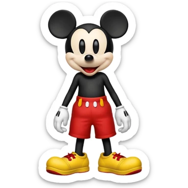 Evil mickey mouse sticker