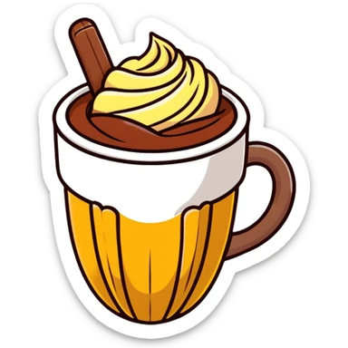 mazorca de cacao, estilo sticker con contorno grueso sticker