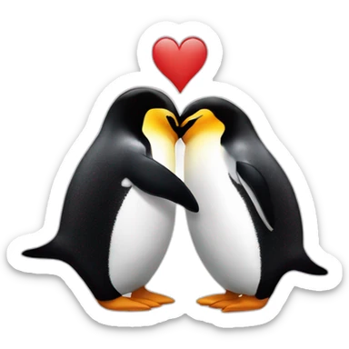Penguins Kissing sticker