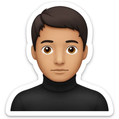 man in turtle neck sticker