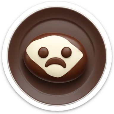 chocolate quenelle on plate sticker