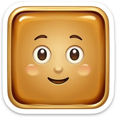 salted caramel square sticker