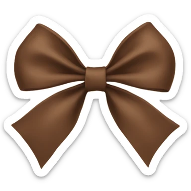Brown bow sticker