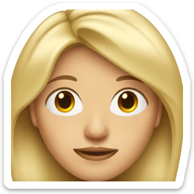 blonde middle aged woman with brown eyes sticker