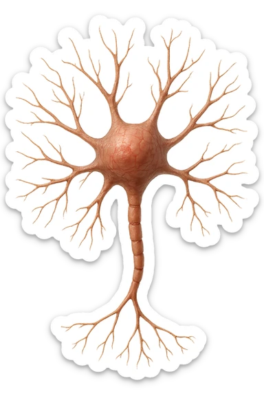 neurone umano anatomico realistico, iperrealistico 4k sticker