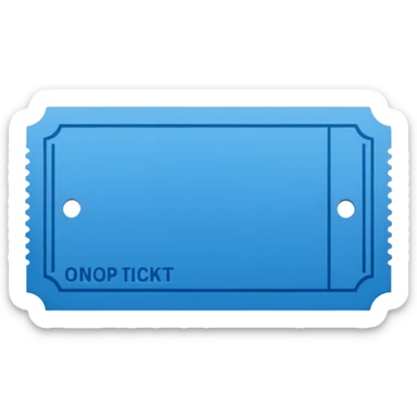 Blue ticket sticker