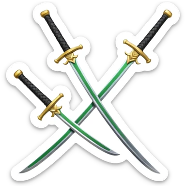 Las tres katanas de roronoa zoro sticker