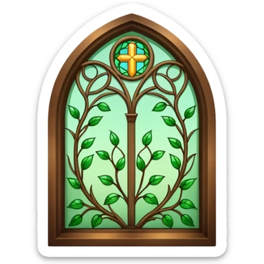 church vine glass sticker