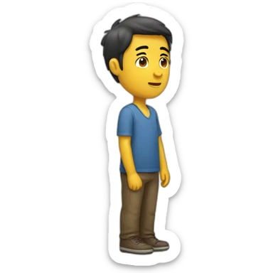 Wait a person  sticker