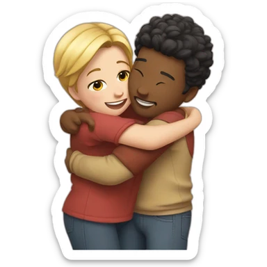 Hug friends sticker