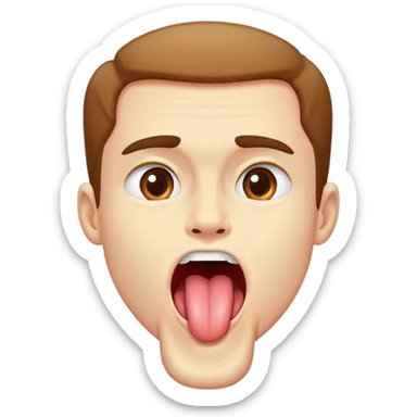 A person with proper tongue posture, jawline emphasized, mewing technique, face profile showing tongue pressed to roof of mouth sticker