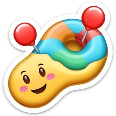 make the taffy with a irregular shape sticker