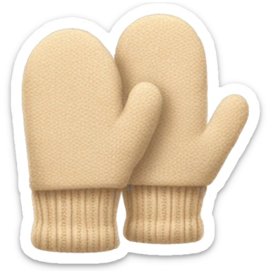 Beige mittens sticker