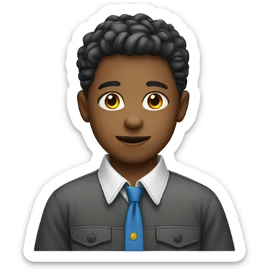 Kid wearing a collared shirt sticker