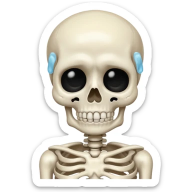Squelette qui pleure sticker