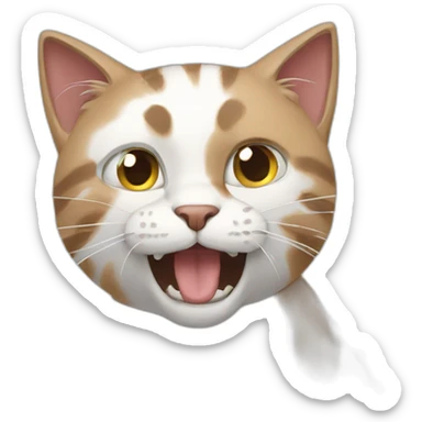 cat that scrapes the paint sticker