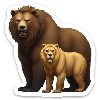 Grizzly Bear  lion  sticker