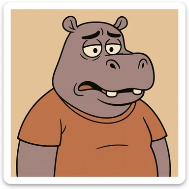 Hippopotamus sticker