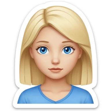 Blonde bimbo girl sticker