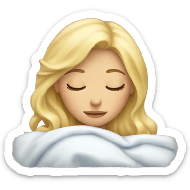 Blonde girl sleeping sticker