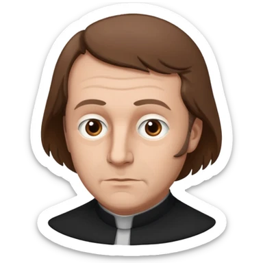 Johann Gottlieb Fichte philosopher three-quarter view brown hair sticker