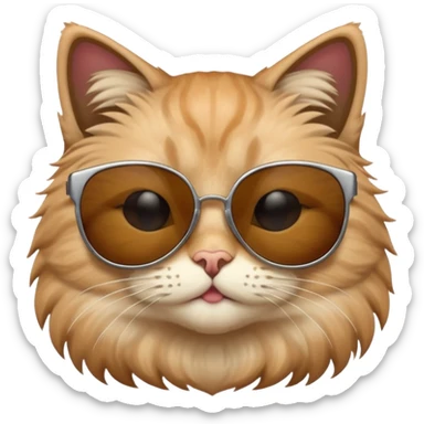 Cat with sunglasses sticker