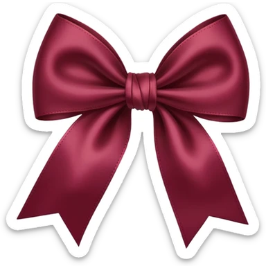 Burgundy bow  sticker