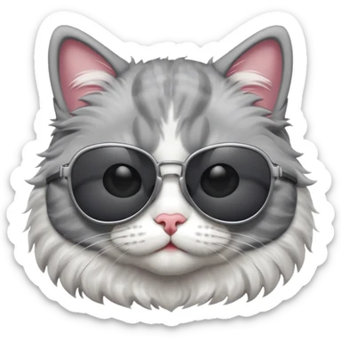 Cat with sunglasses sticker