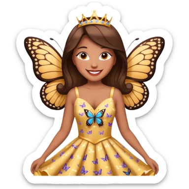 the miss  pageant butterfly dress winner lady sticker