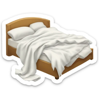 Messy bed sticker
