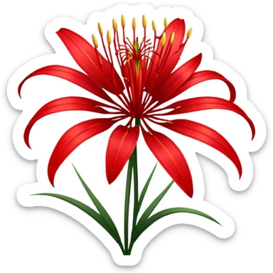 Make me an emoji for red spider lily sticker