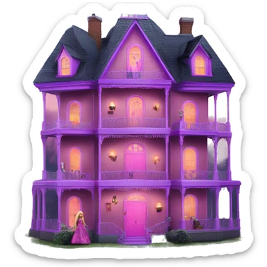 Barbie’s 6 story tall haunted dream house sticker
