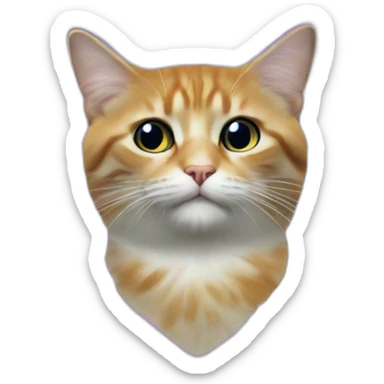 real large nebula in cosmic space with surprising cat sticker