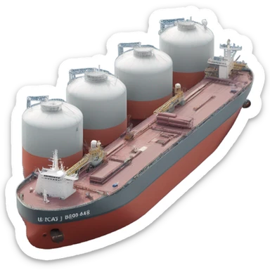 tanker with liquefied gas sticker