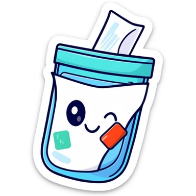 tissues and allergy medicine sticker